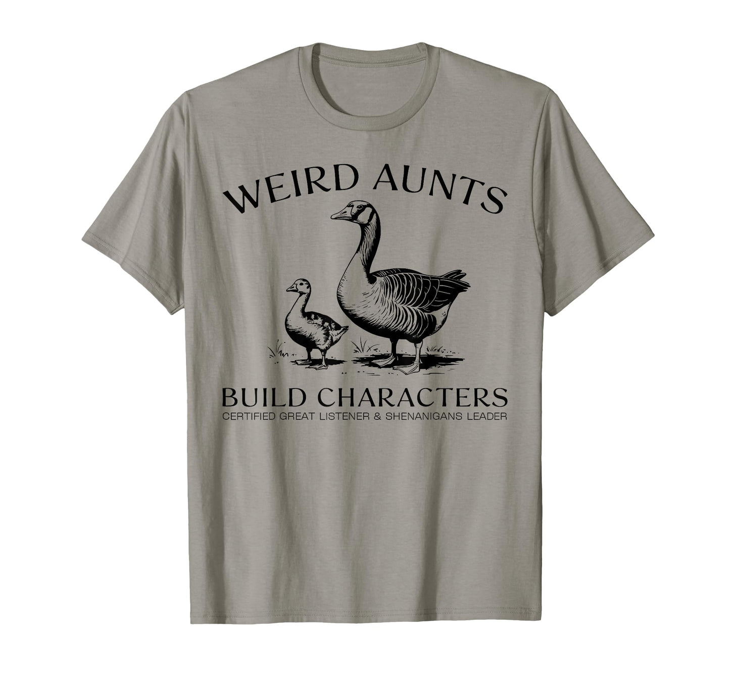 Weird Aunt Builds Character Vintage Silly Goose Aunt Quote T-Shirt