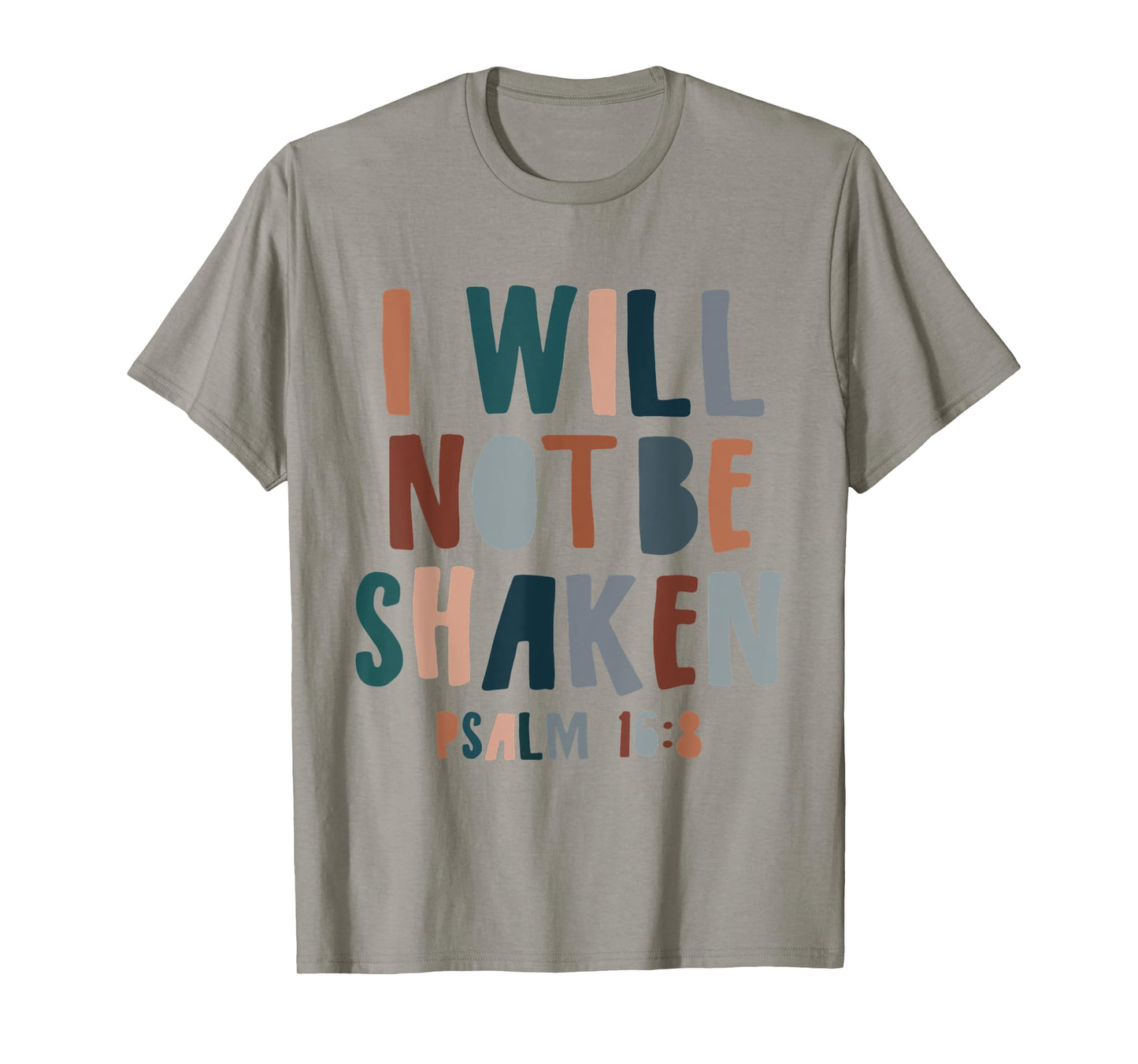 Religious I Will Not Be Shaken Boho Christian Bible Verse T-Shirt