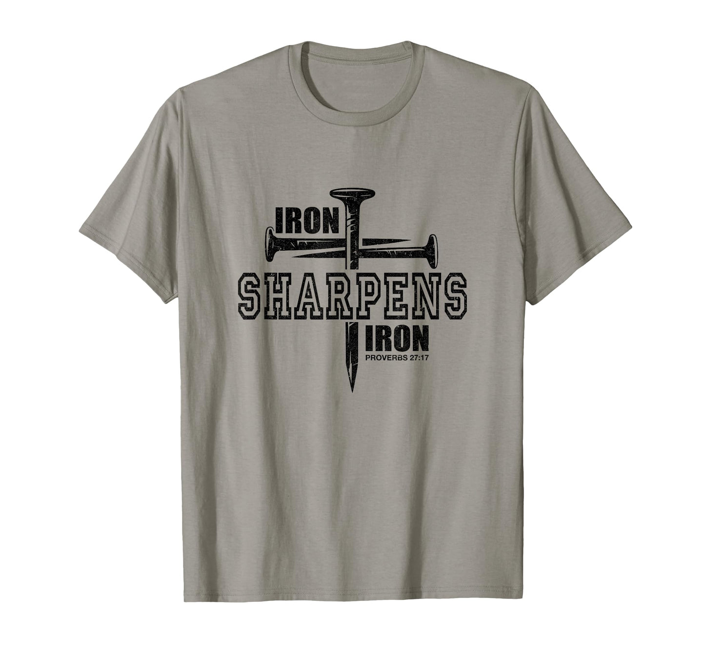 Iron Sharpens Iron Faith Jesus Christian Bible Verse T-Shirt