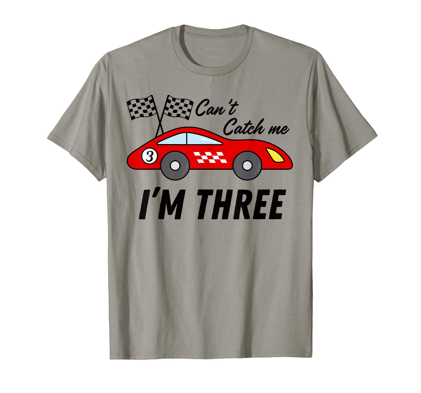 3 Yr old Race Car Exotic Car Birthday cant catch me i'm 3 T-Shirt