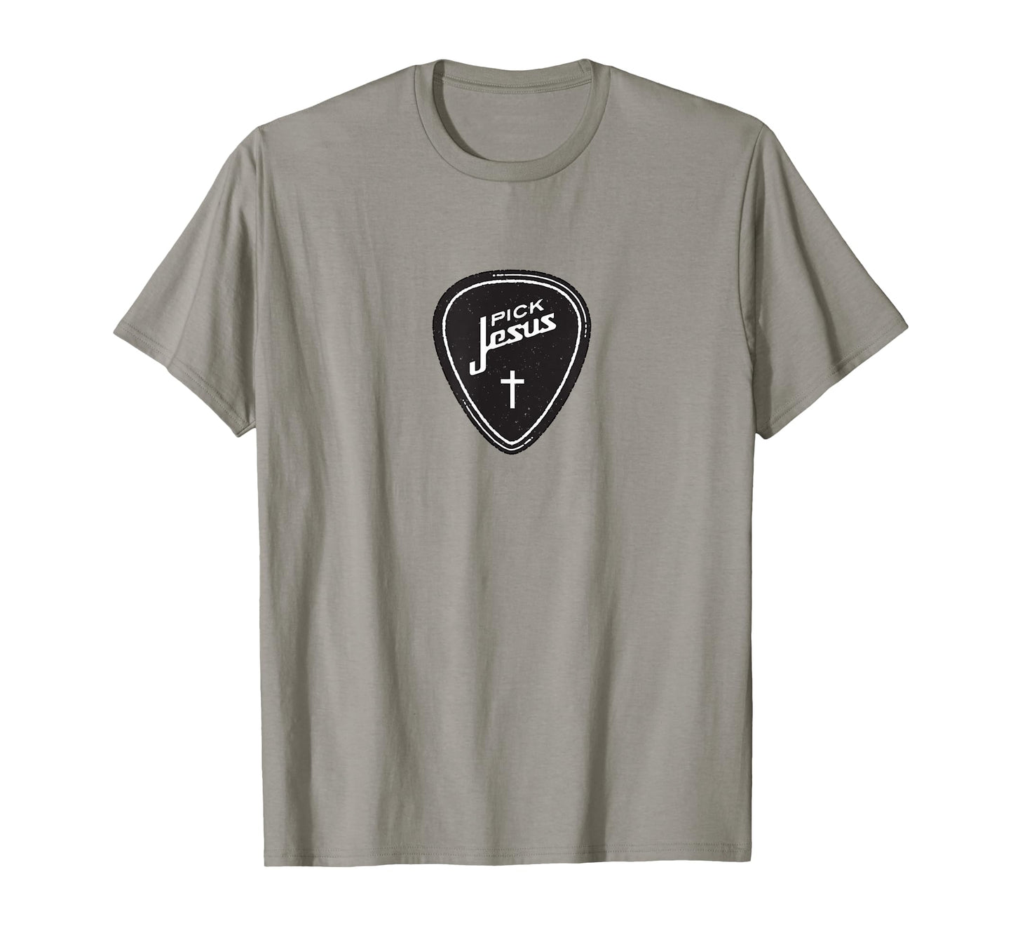 Christian Shirt - Vintage Guitar Pick Jesus Cross Worship T-Shirt
