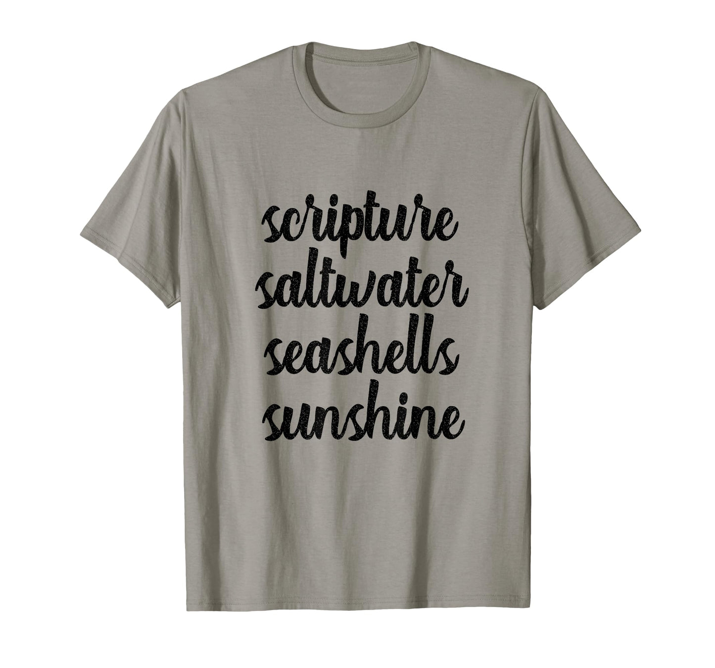 Scripture Saltwater Seashells Sunshine Church Retreat Beach T-Shirt