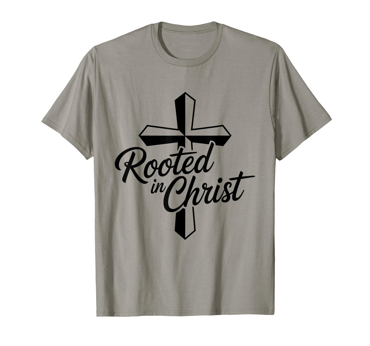 Rooted in Christ Christian Faith Jesus Cross T-Shirt