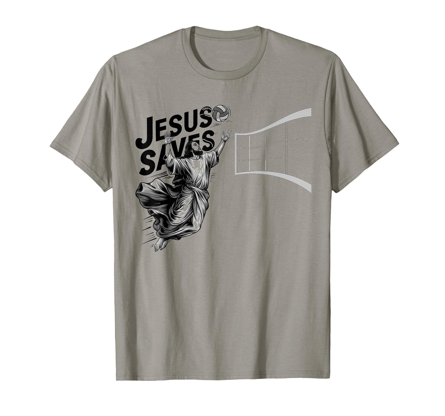 Jesus Volleyball Saves Funny Christian Faith Believer T-Shirt