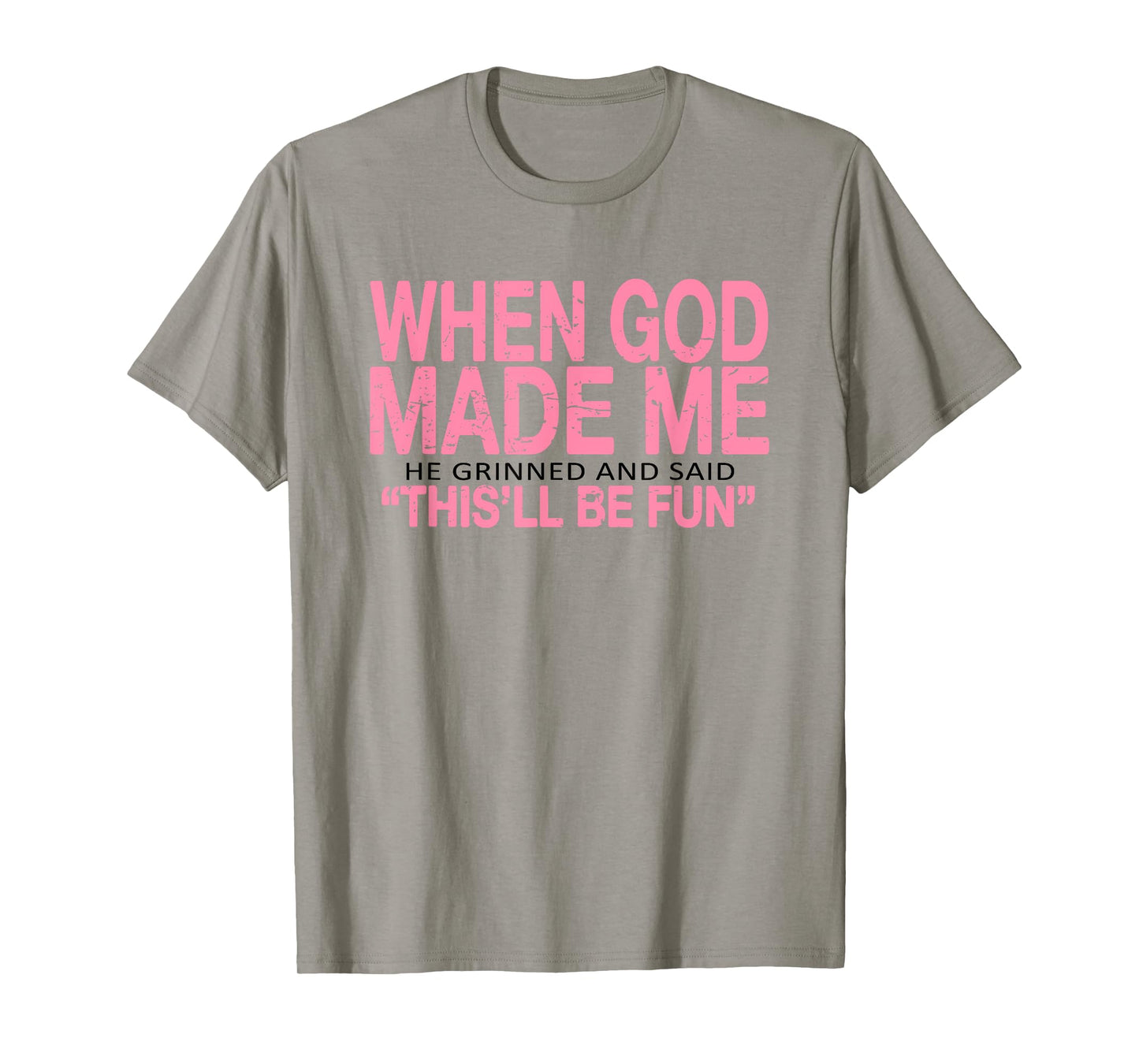When God Made Me Funny Christian Boho Hippie Christian T-Shirt