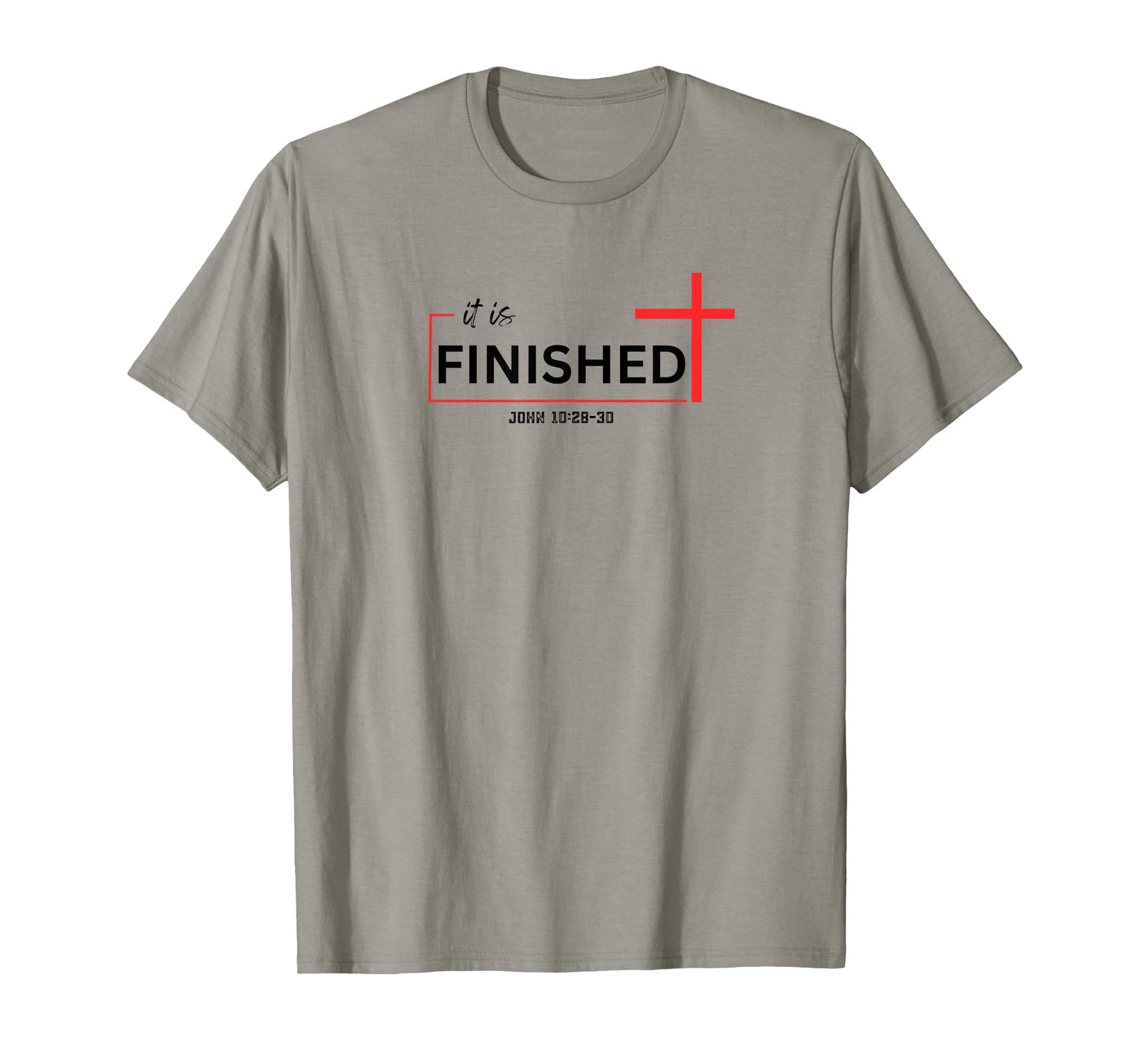 It is Finished Red Cross Christian John 19:30 Faith Design T-Shirt