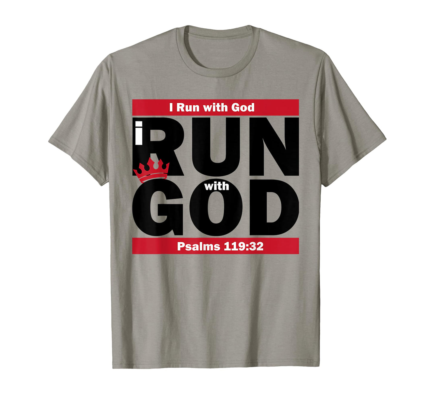 Funny I Run With God Shirt Jesus Christian Workout Running T-Shirt