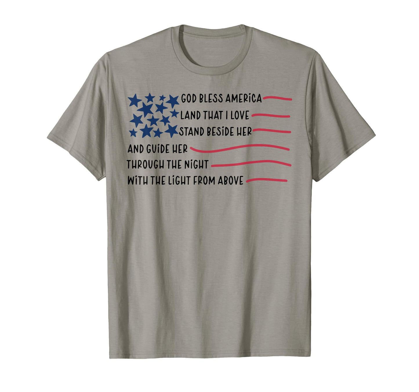 God bless America Land That I Love Stand Beside Her T-Shirt