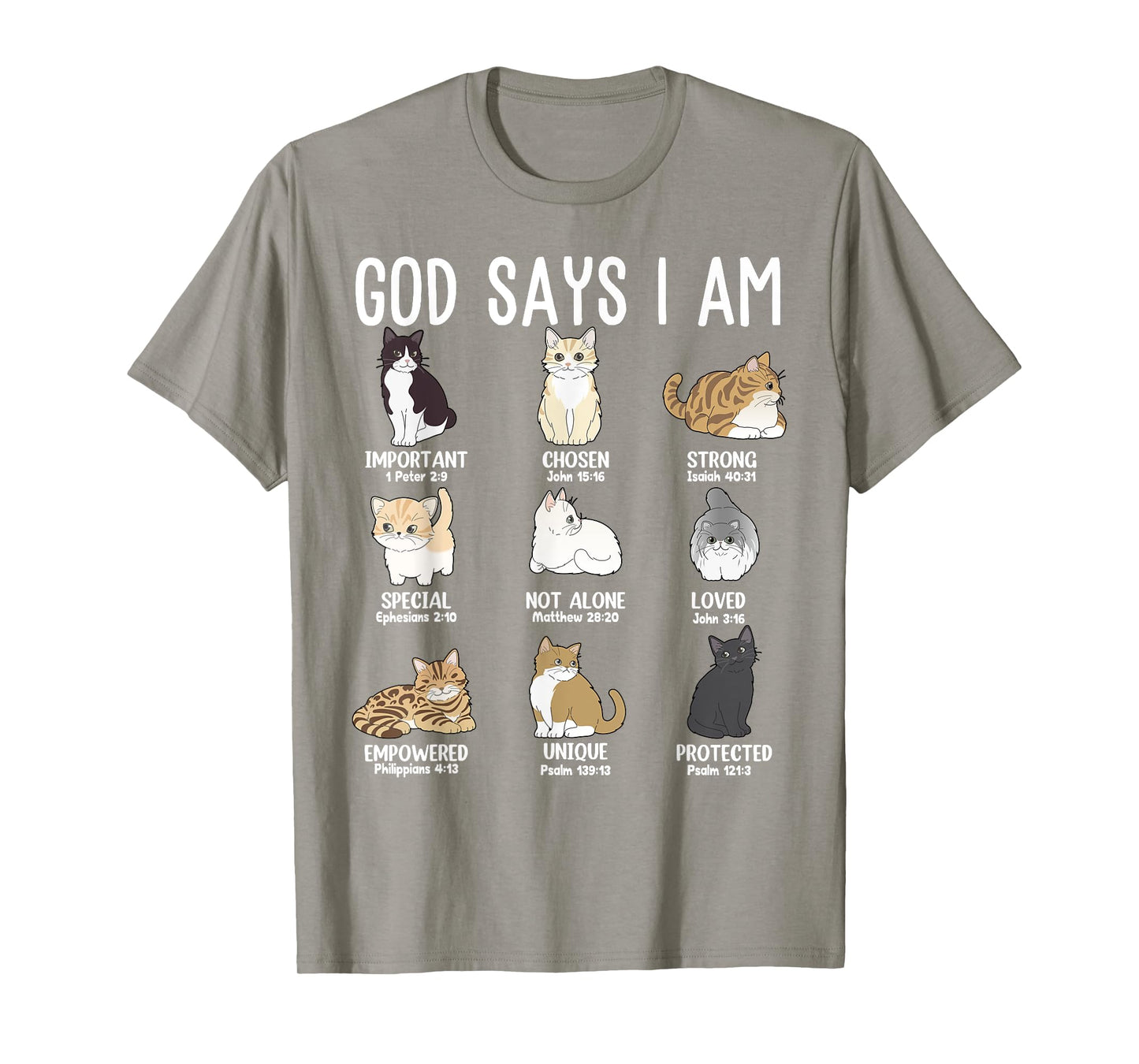 God Say Am Cat Christian Easter Teen Girl Toddler Mom Sister T-Shirt