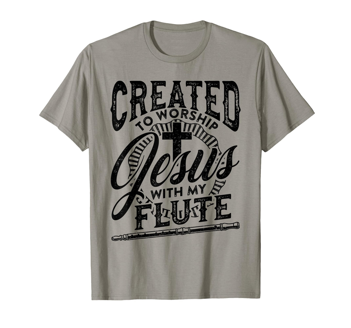 Created To Worship Jesus With My Flute Player Love Music T-Shirt
