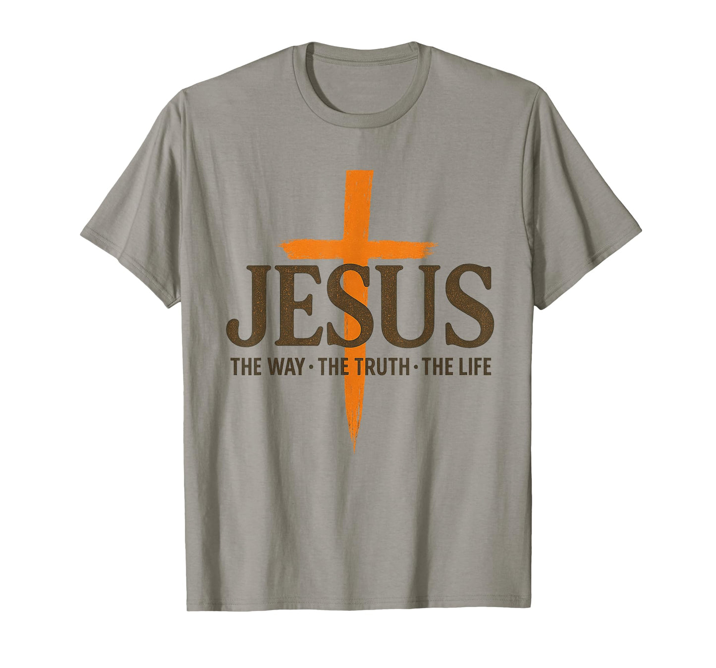 Jesus The Way Truth Life with Christian Cross T-Shirt