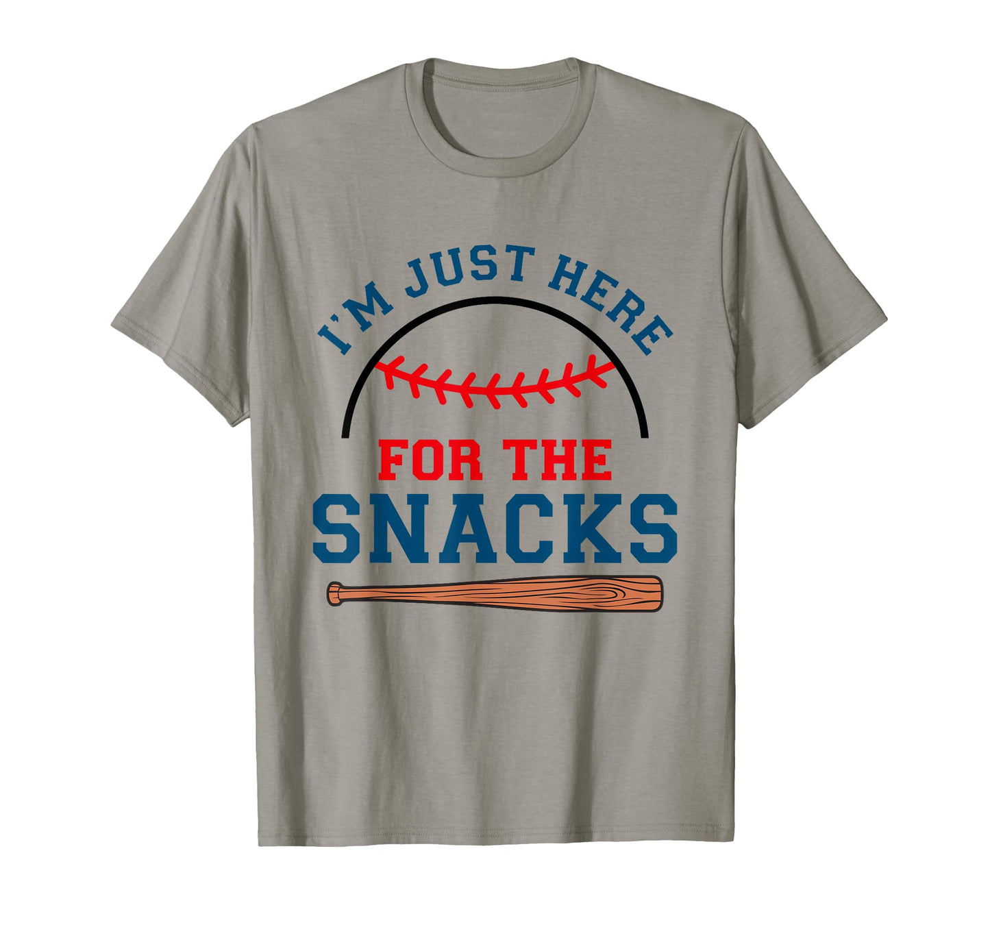 I'm Just Here For The Snacks Funny Baseball Season Softball T-Shirt
