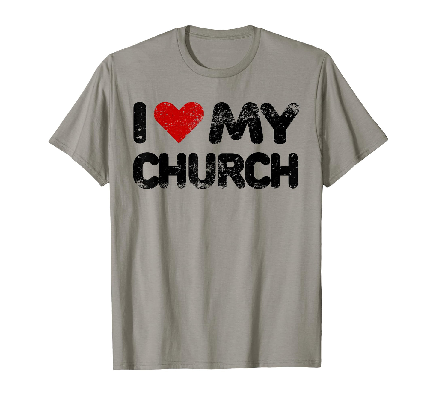 I Love My Church Christian Bible Verse Quote Heart T Shirt T-Shirt