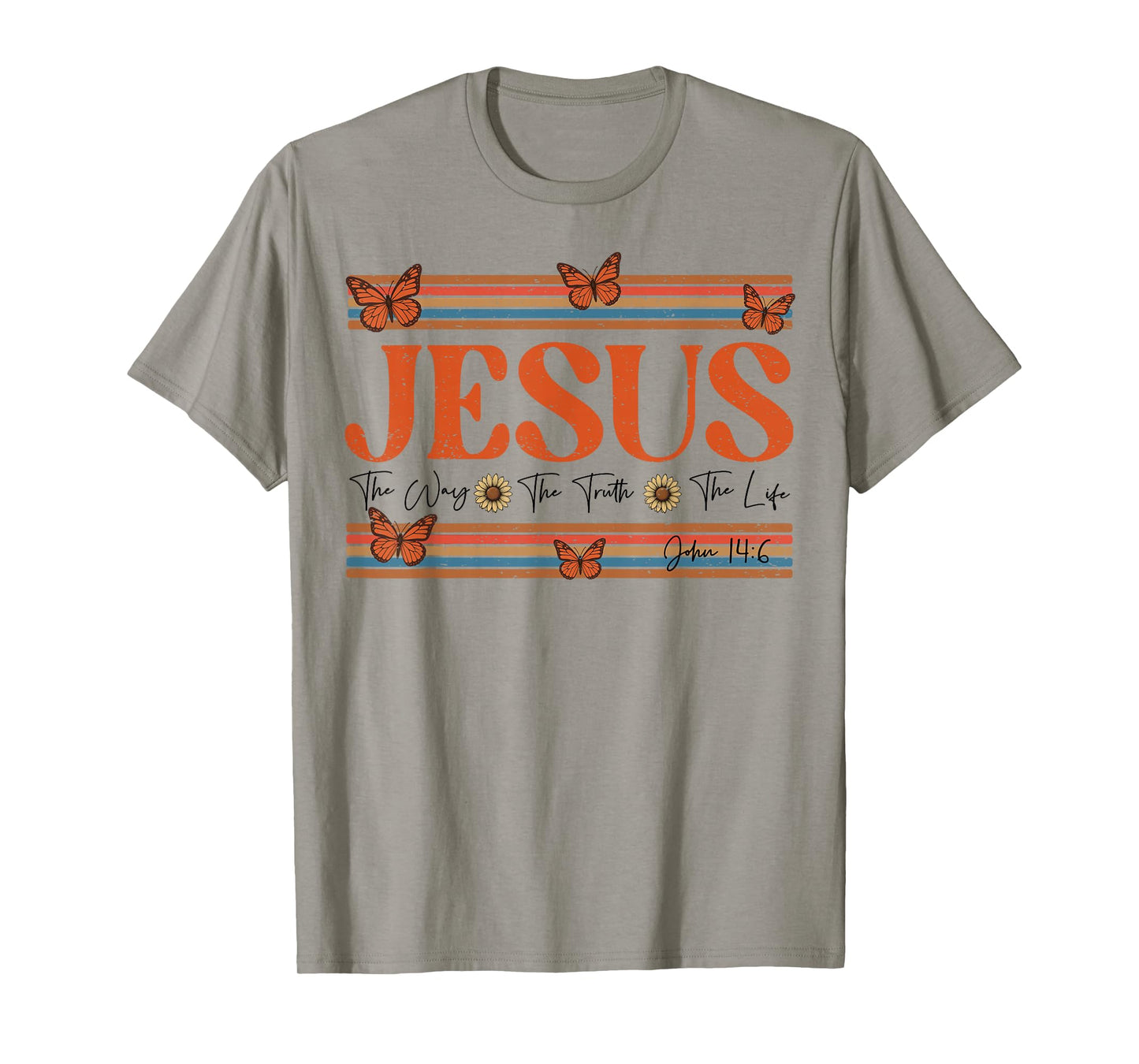 Jesus The Way The Truth The Life Christian Cross God Faith T-Shirt
