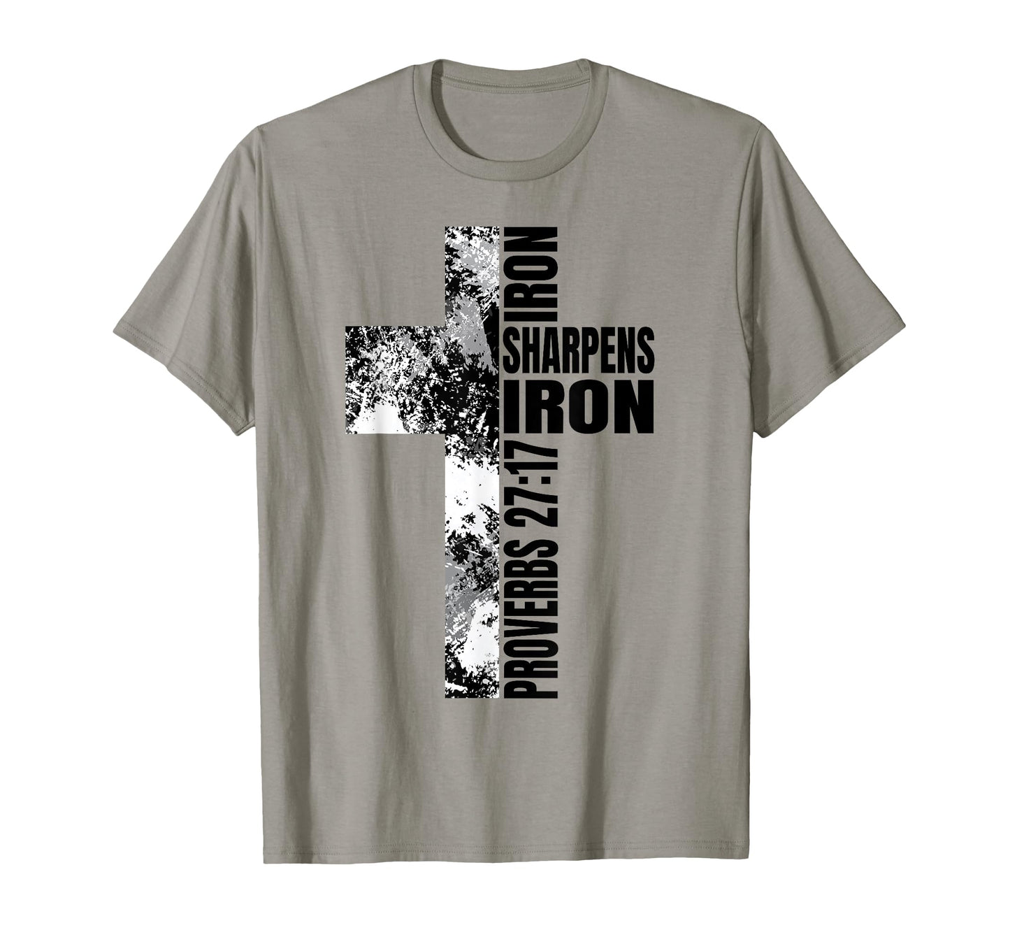 Religious Cross Iron Sharpens Iron Verse Christian Couples T-Shirt