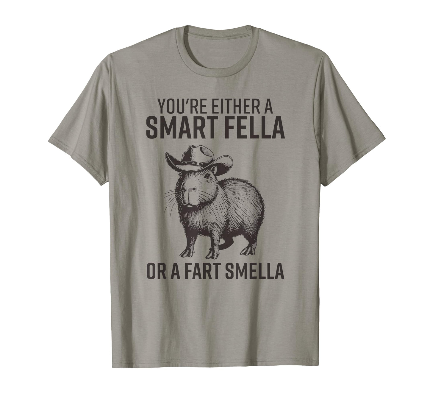 You're Either A Smart Fella Or A Fart Smella Funny Capybara T-Shirt