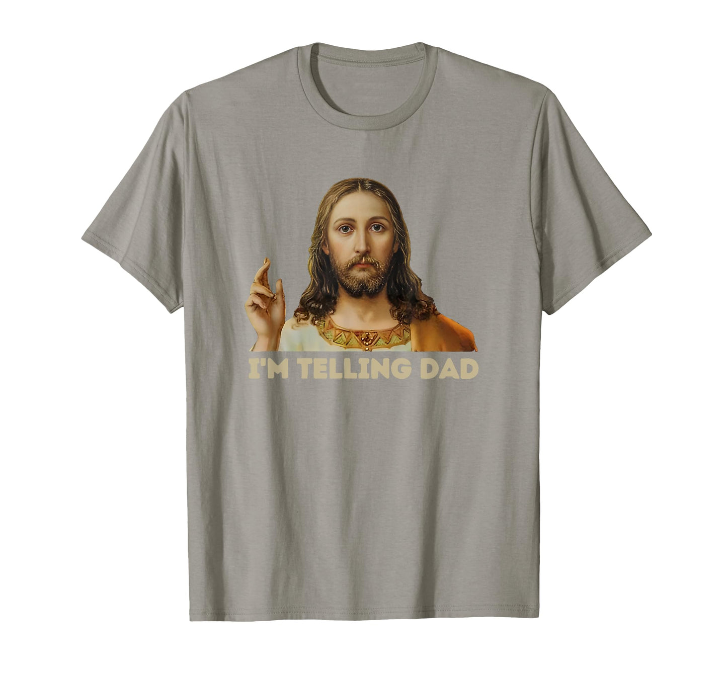 Retro I'm Telling Dad Funny Religious Christian Jesus T-Shirt