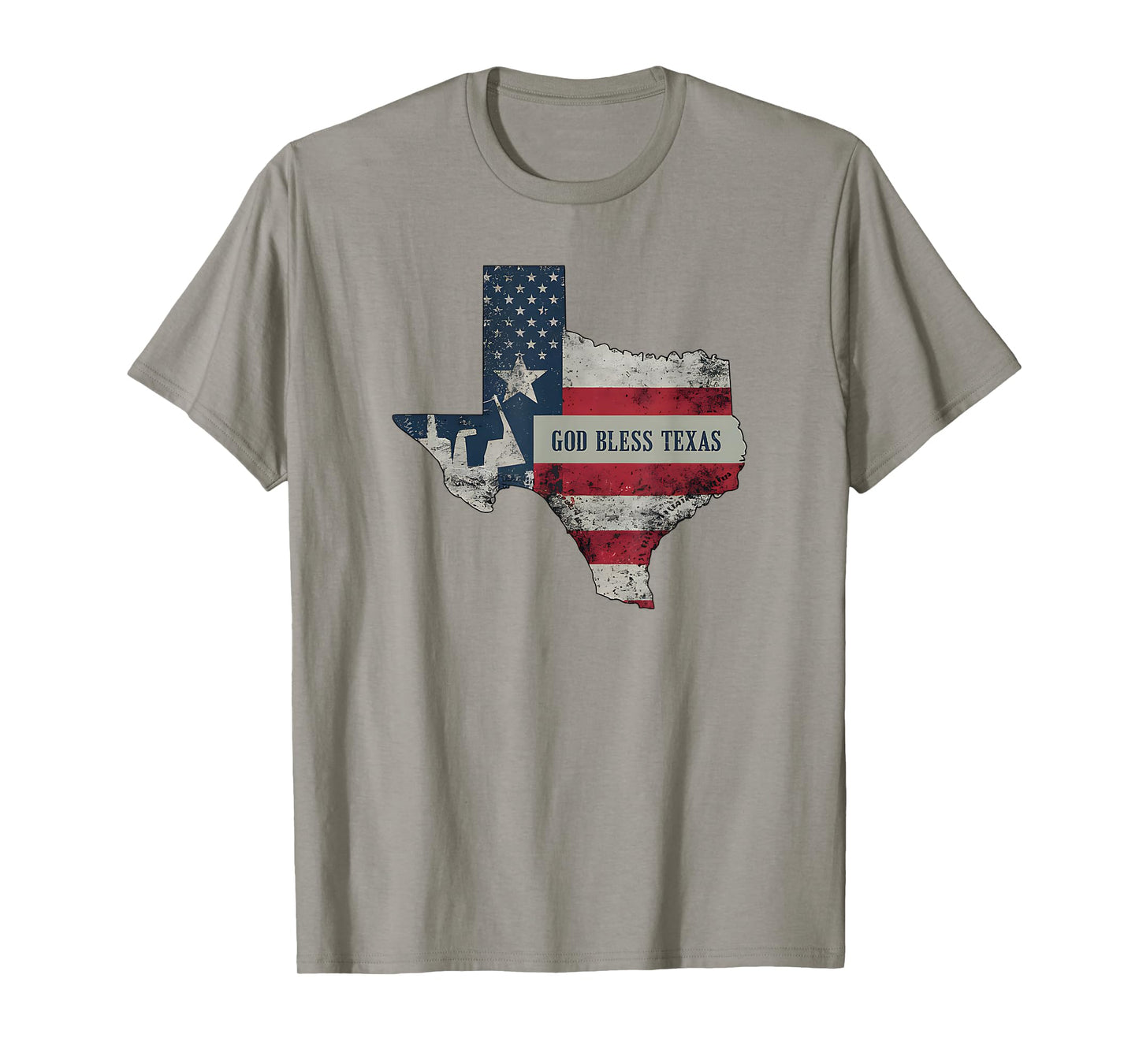 God Bless Texas Grunge Western Graphic T-Shirt