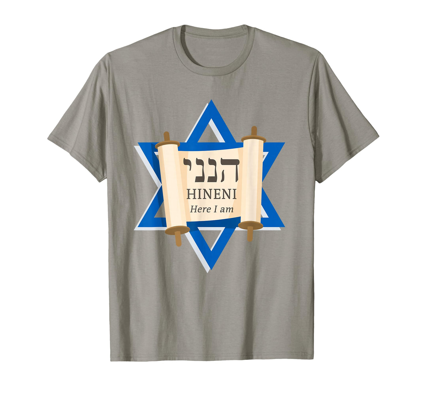 HINENI Here I Am – Hebrew Star of David Christian Faith T-Shirt