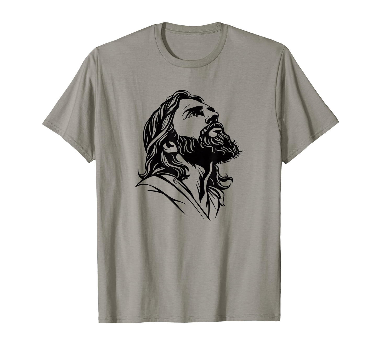 Illustration of Jesus Christ Funny Face of Jesus Tee T-Shirt