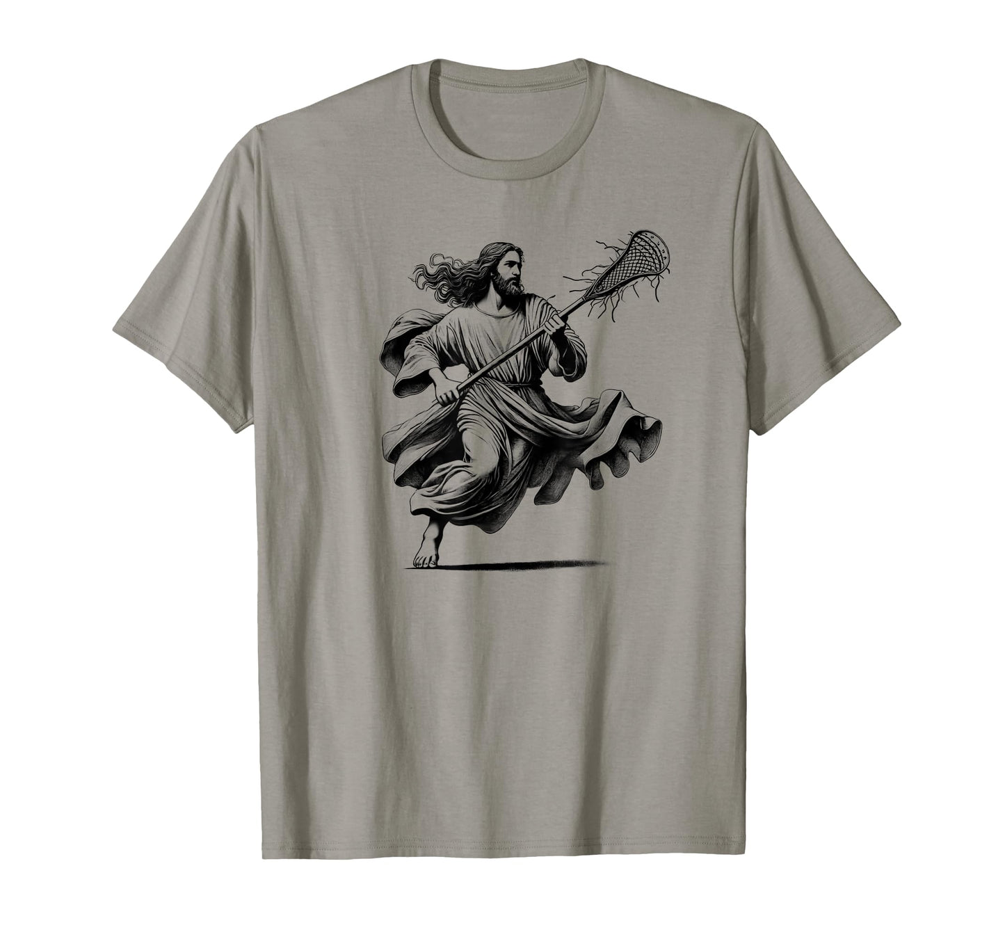Funny Jesus Playing Lacrosse Christian Faith Lacrosse Player T-Shirt