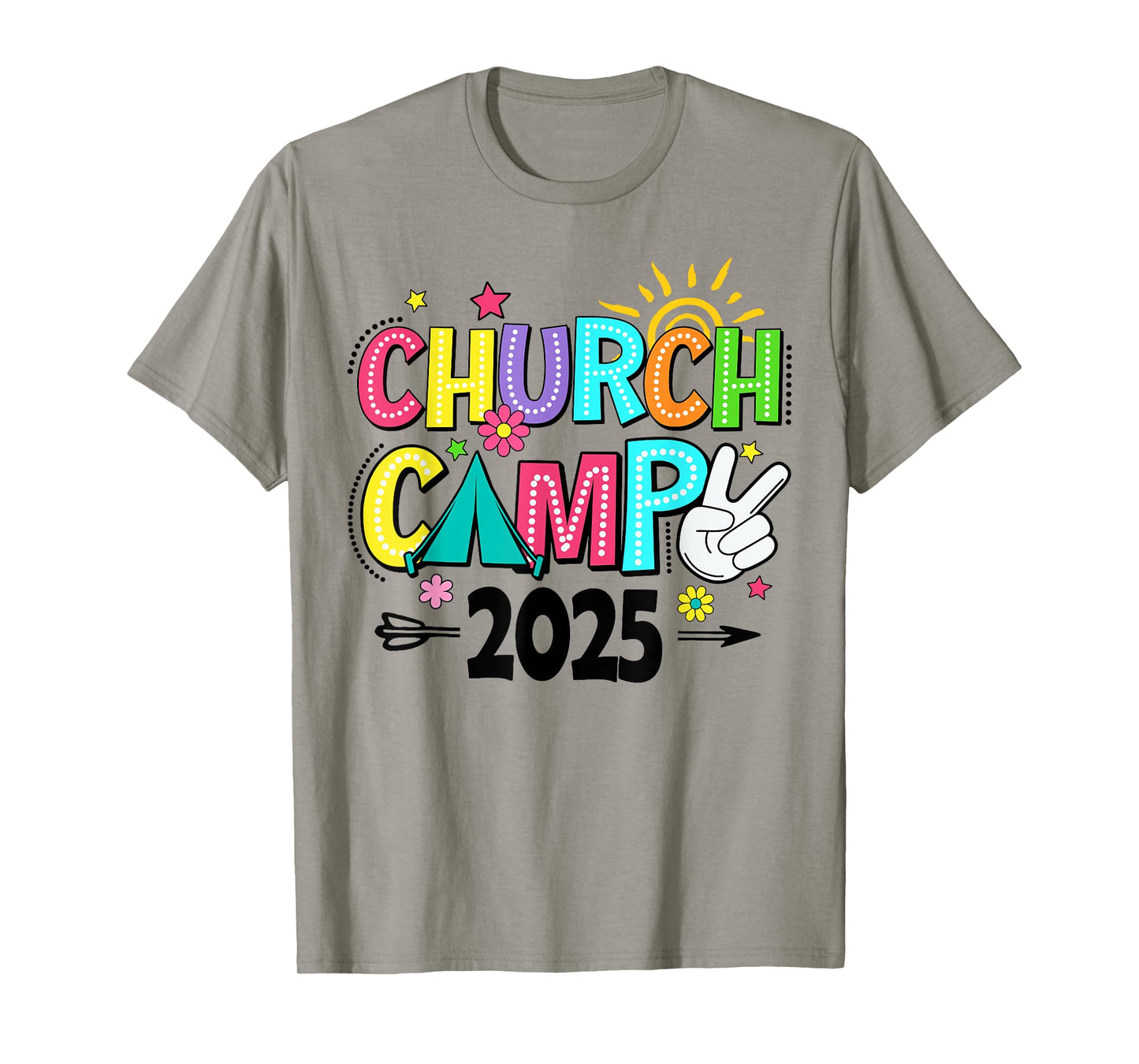 Groovy Church Camp 2025 Matching Christian Camp Family 2025 T-Shirt
