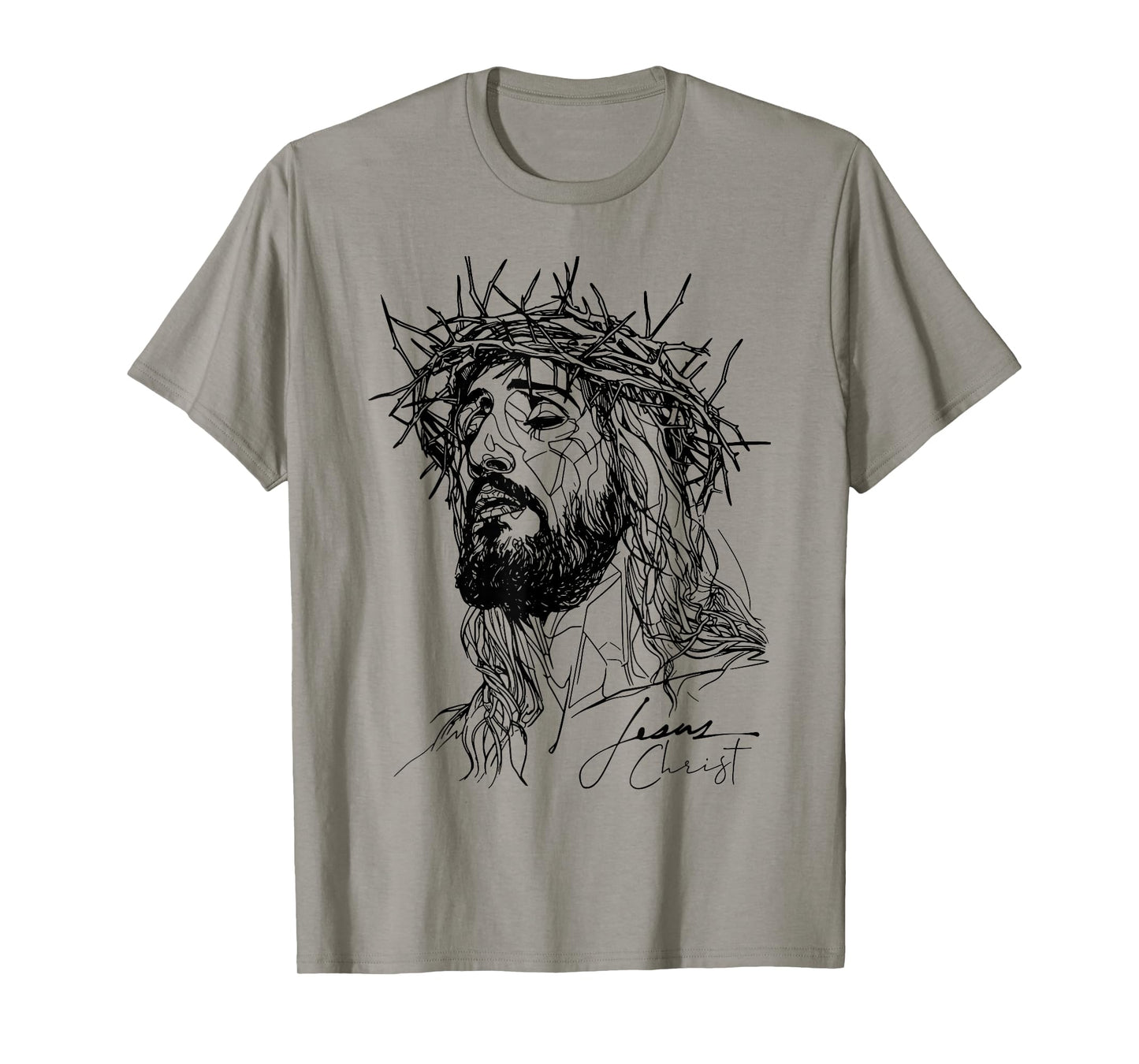 Jesus thorn crown - Jesus line drawing artwork T-Shirt
