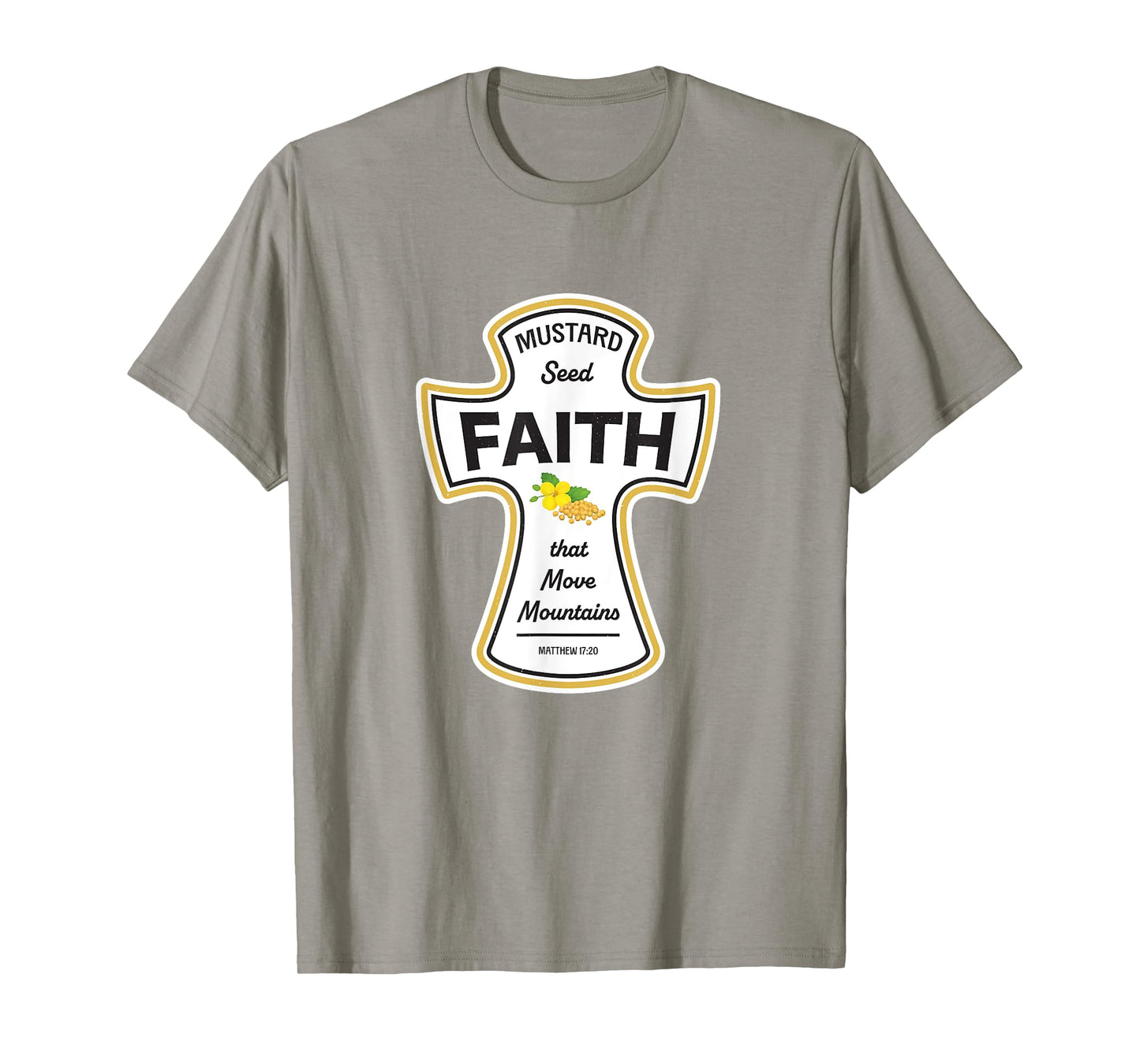 Mustard Christian Shirt - Faith Seed of Mustard Jesus Bible T-Shirt