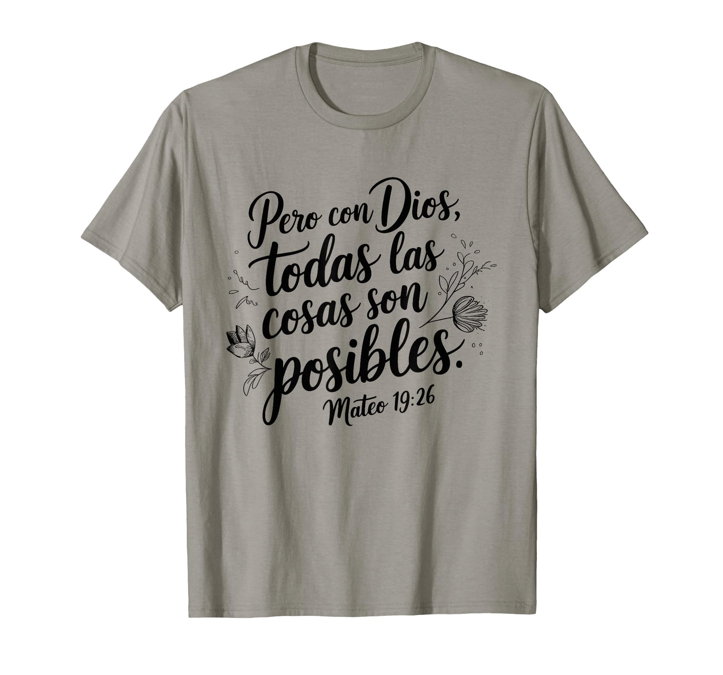 Bible Verse Design for Men Women in Spanish - Spanish Bible T-Shirt