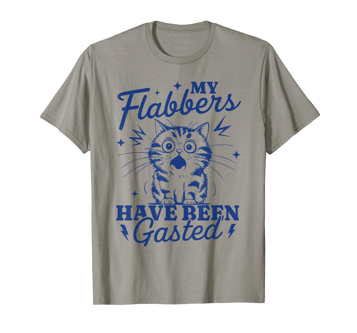 My Flabbers Have Been Gasted Distressed Retro Funny Cat T-Shirt