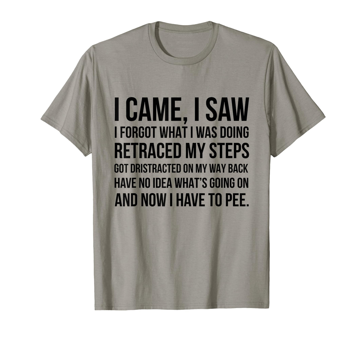 I Came I Saw I Forgot What I Was Doing Retraced My Steps Got T-Shirt