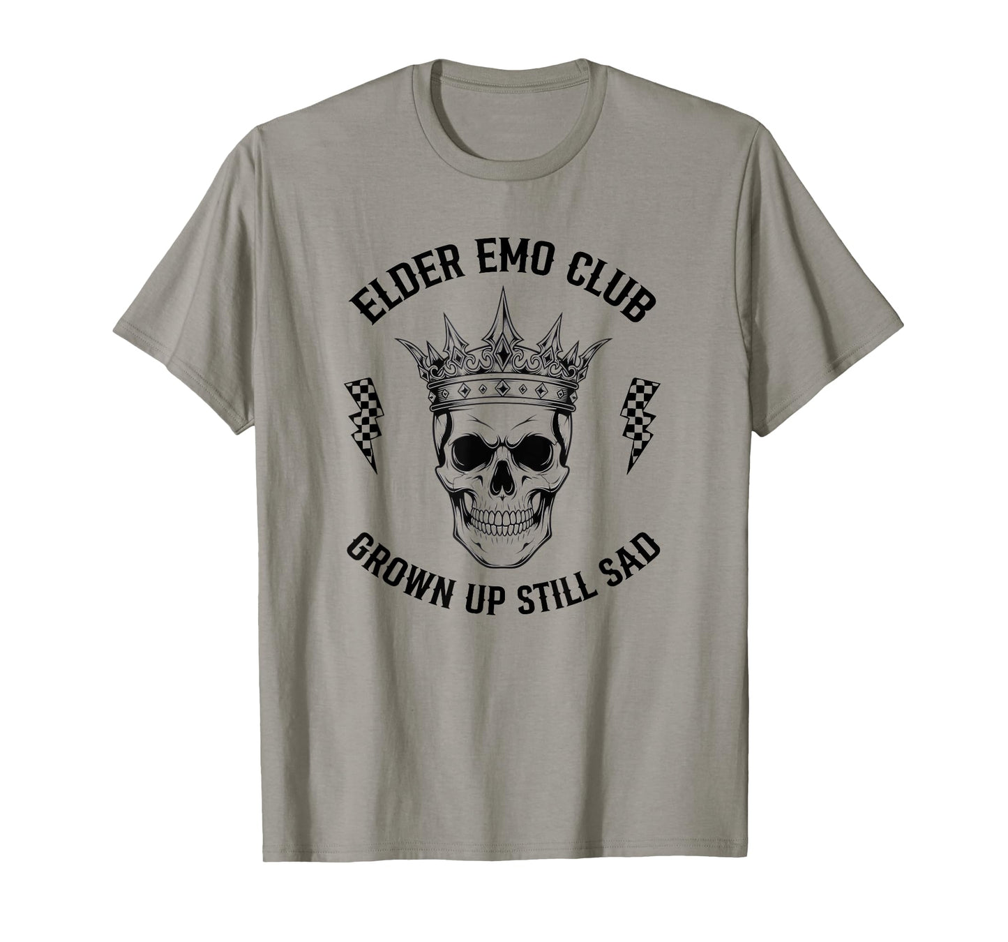 Funny Elder Emo Club Grown Up Still Sad Skull T-Shirt
