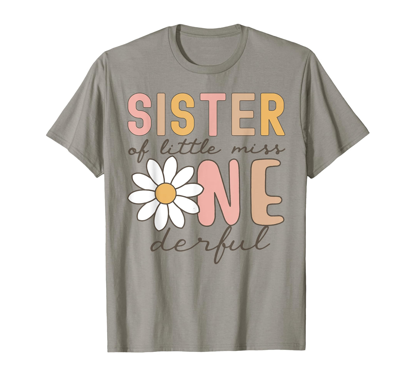Sister of Little Miss Onederful First Birthday Daisy Family T-Shirt