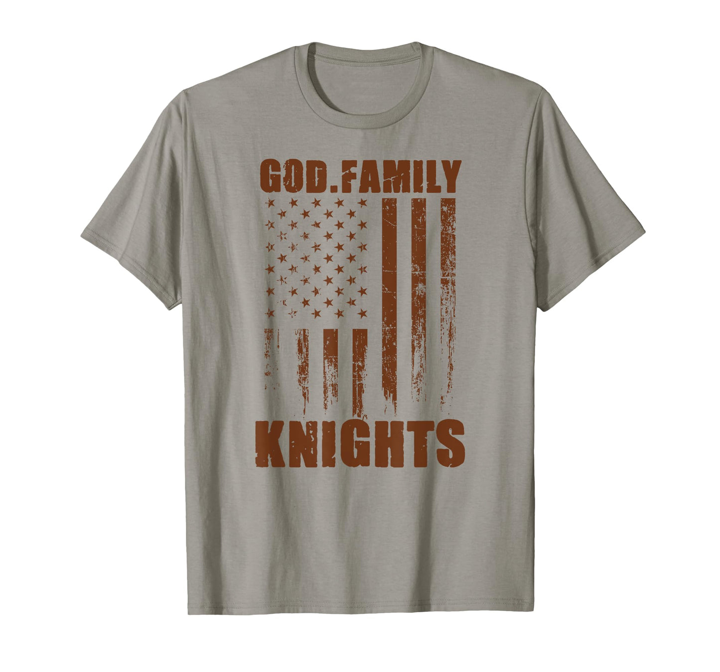 Mount View Knights God. Family. Vintage USA Flag T-Shirt