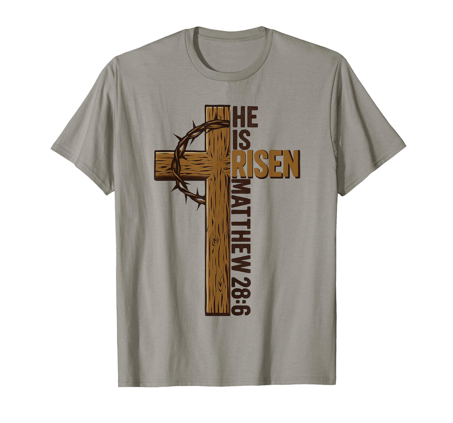 He Is Risen Easter Cross Christian Design family squad T-Shirt