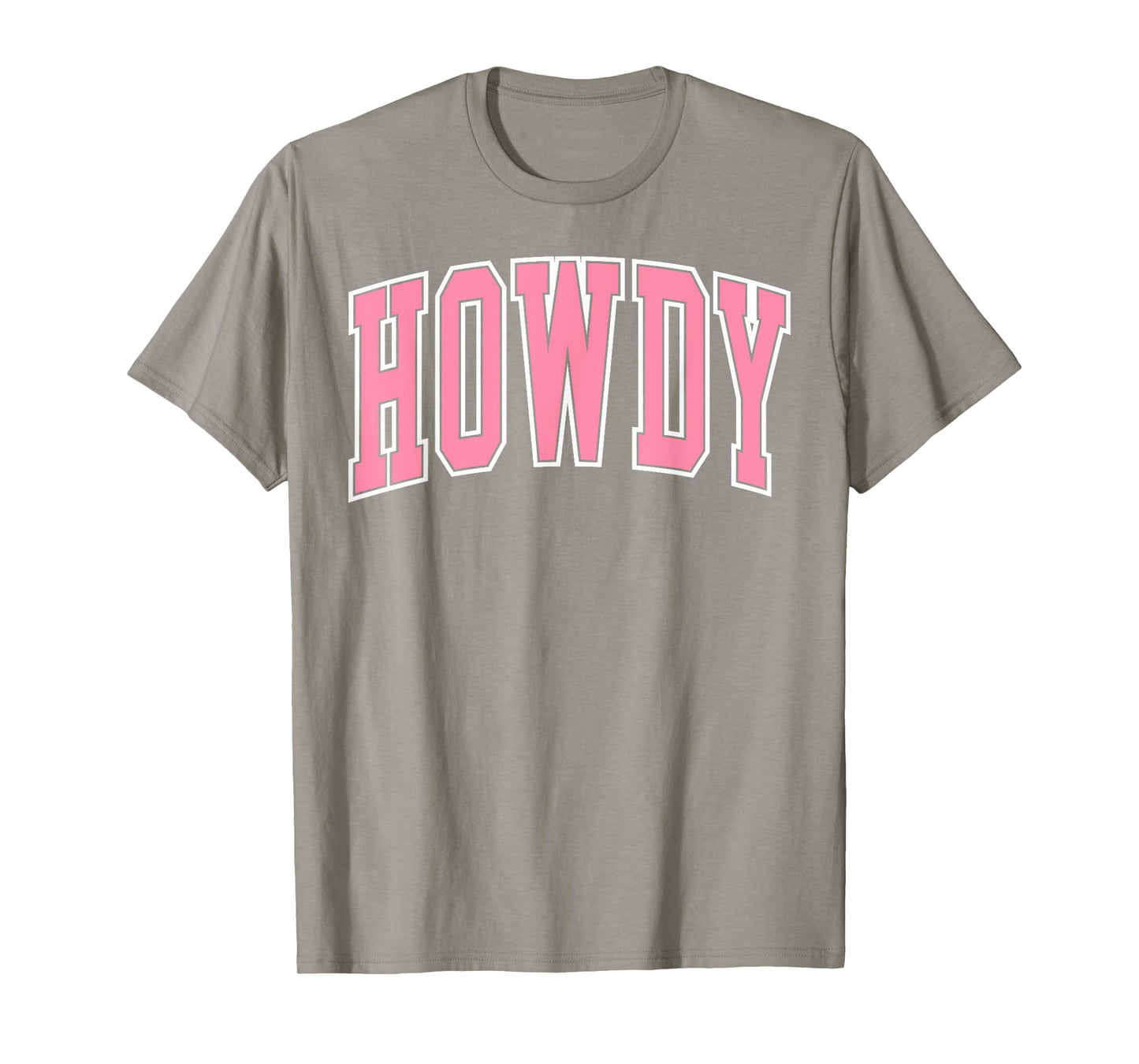 Preppy Cowgirl Varsity Pink Howdy Western Women Girls T-Shirt