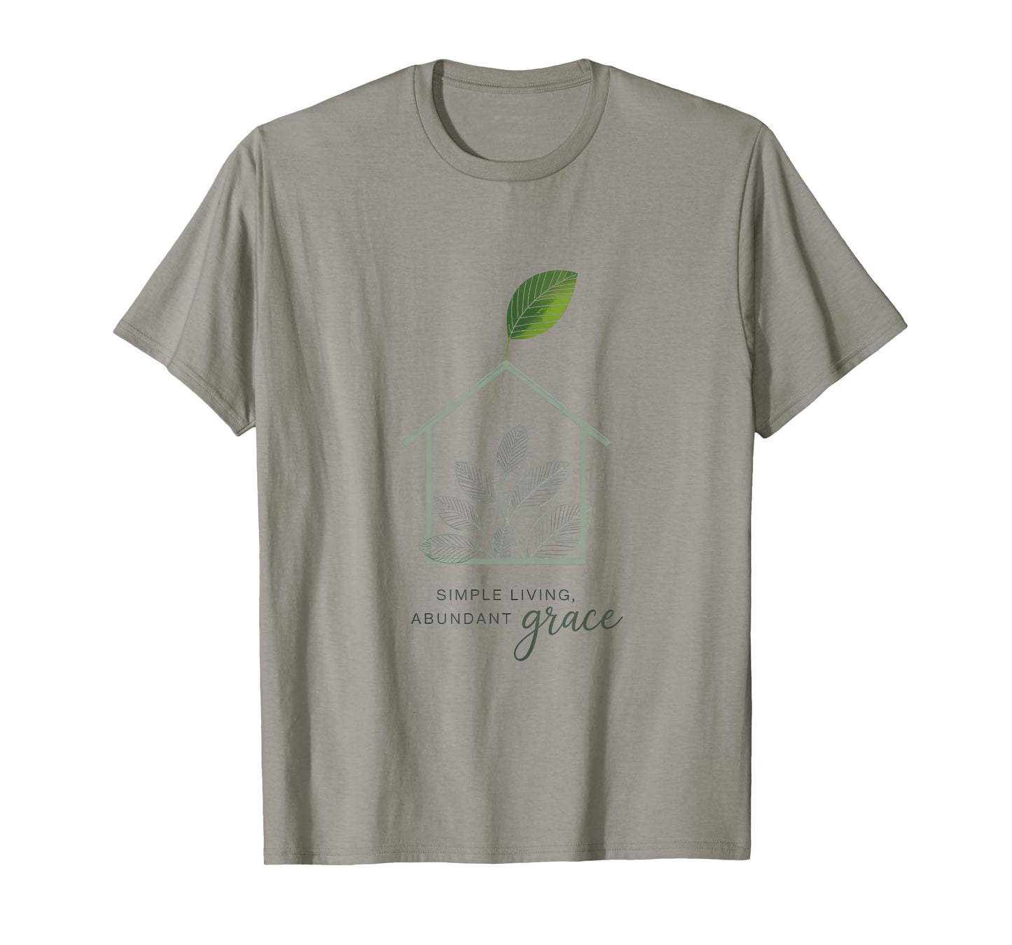 Simple Living Abundant Grace Christian Home Inspiration T-Shirt