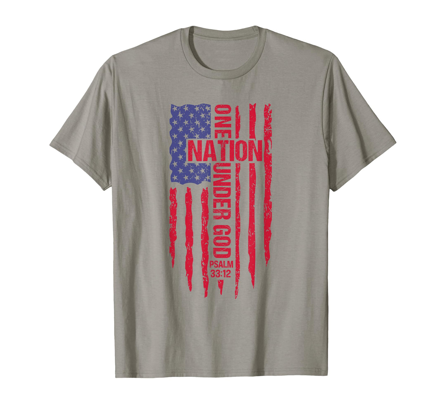 One Nation Under God American Flag Patriotic Christian T-Shirt