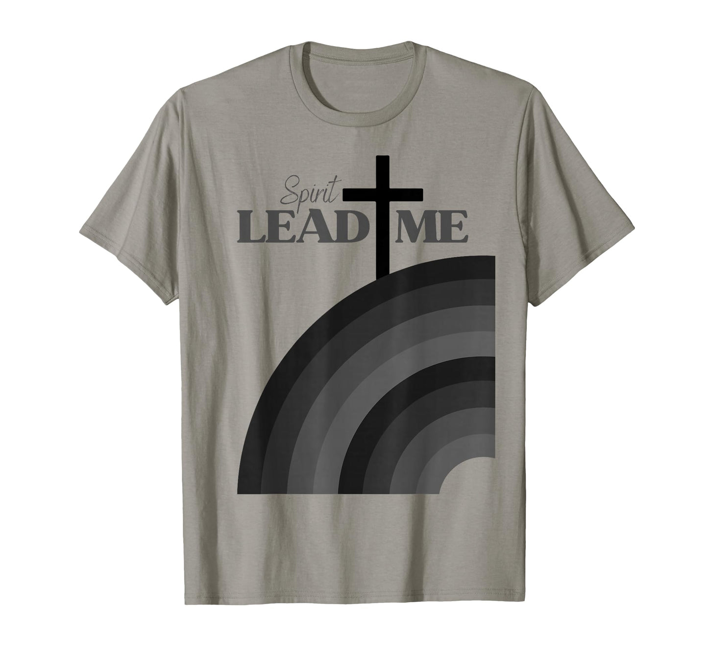 Spirit Lead Me Monochrome Grayscale Trendy Christian Design T-Shirt