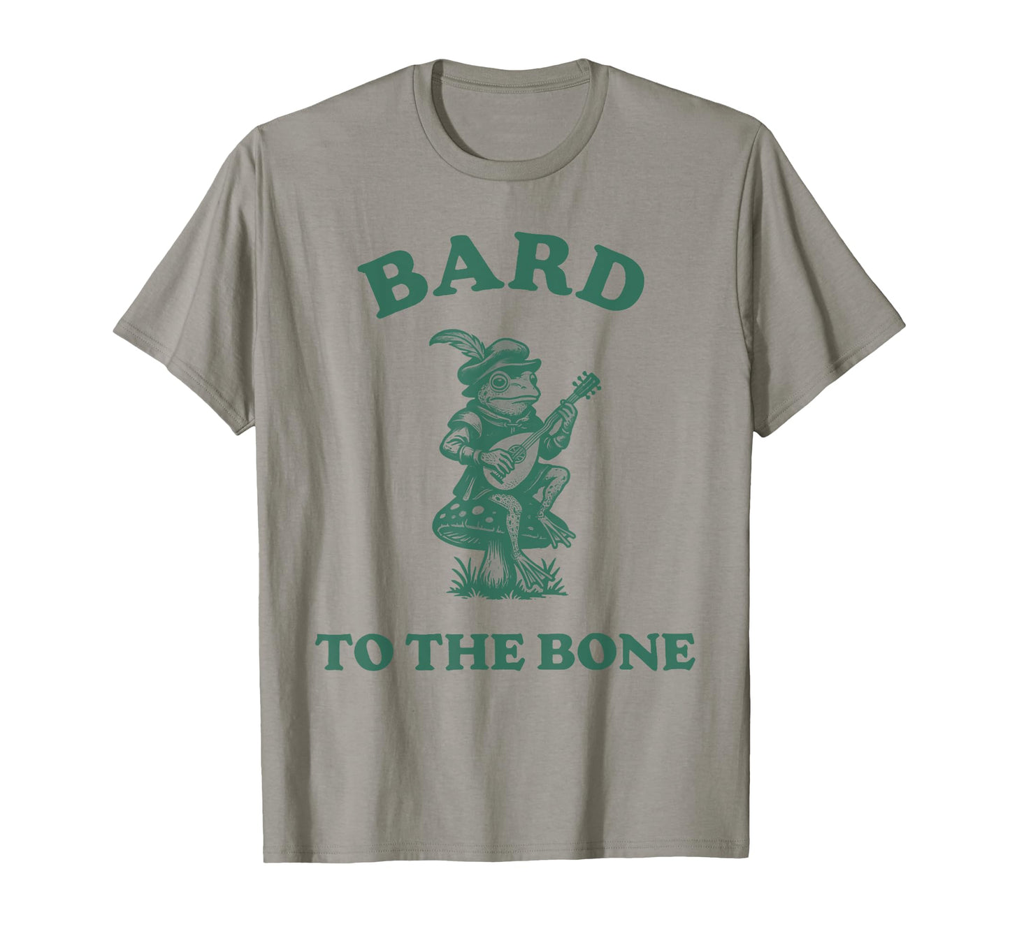 Bard To The Bone Funny Frog Lute Musician Quote T-Shirt