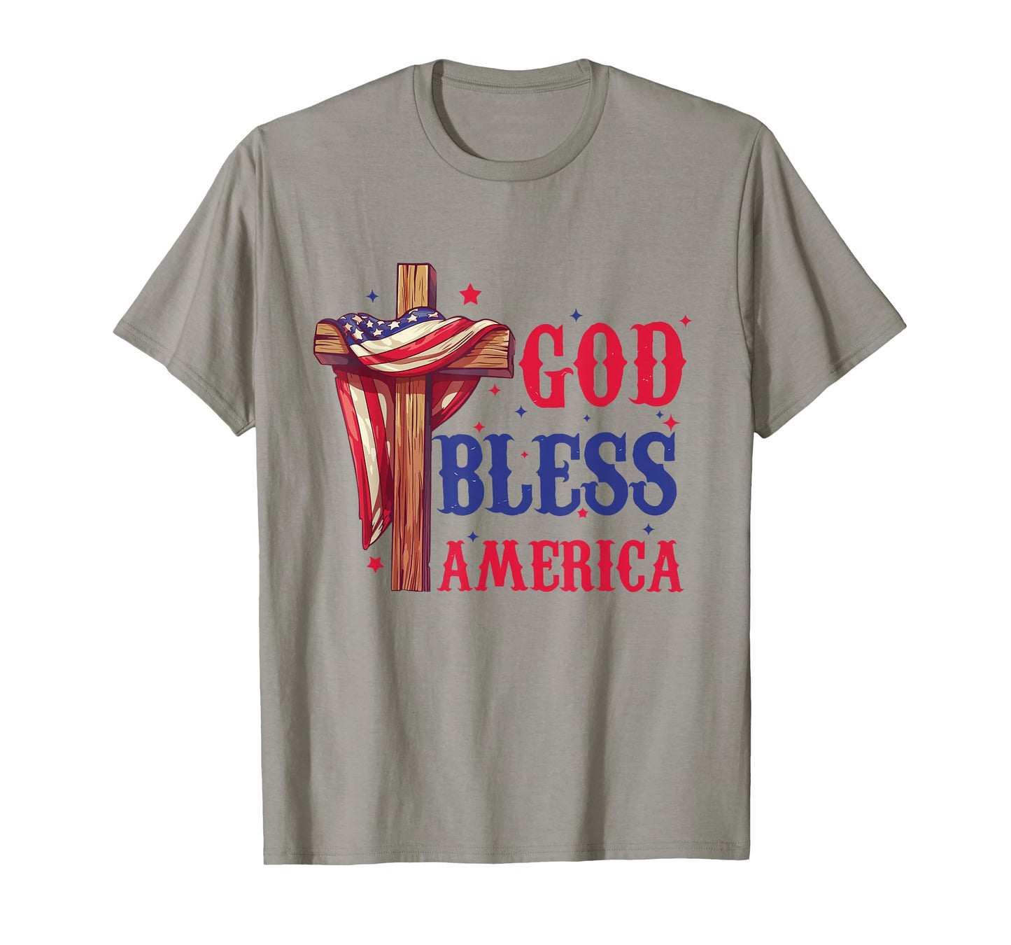 Flag God Bless America T-Shirt Fourth of July Shirt T-Shirt