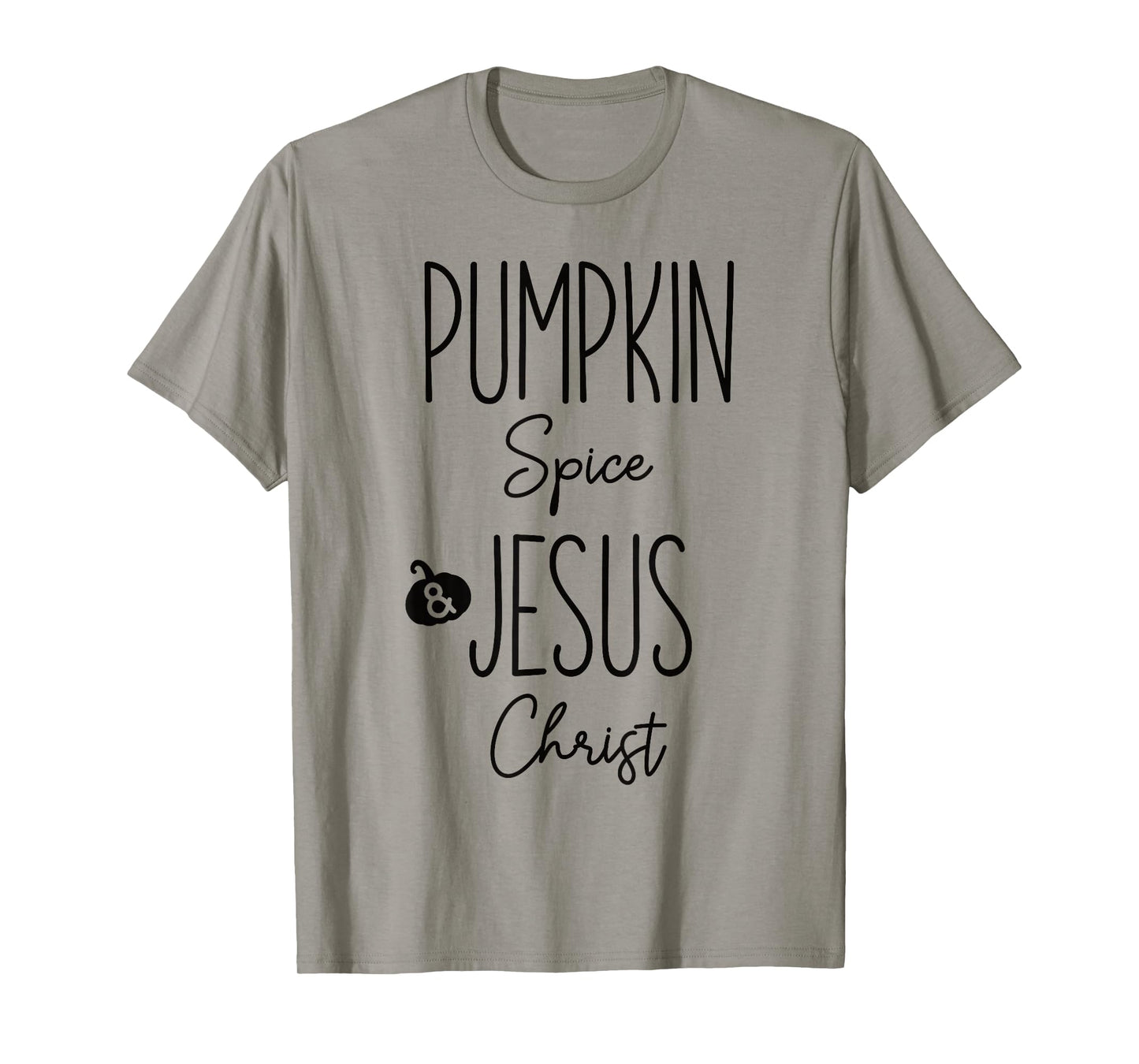 Pumpkin Spice and Jesus Christ Christian Fall Faith Graphic T-Shirt