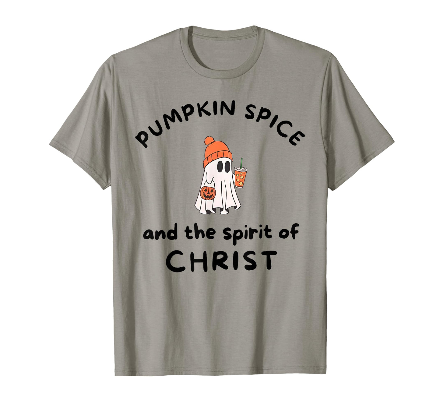 Pumpkin Spice and The Spirit of Jesus Christ Ghost Halloween T-Shirt