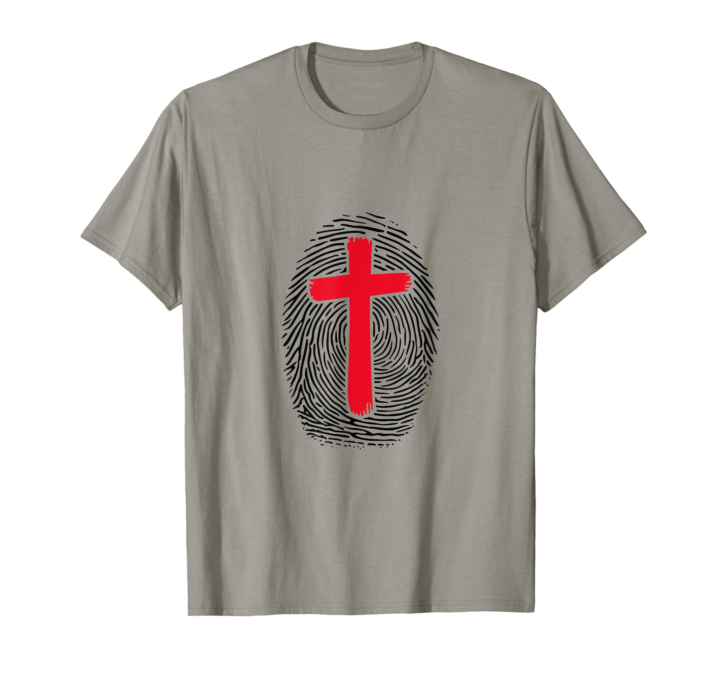 Christian Fingerprint Cross Religious Belief Faith T-Shirt