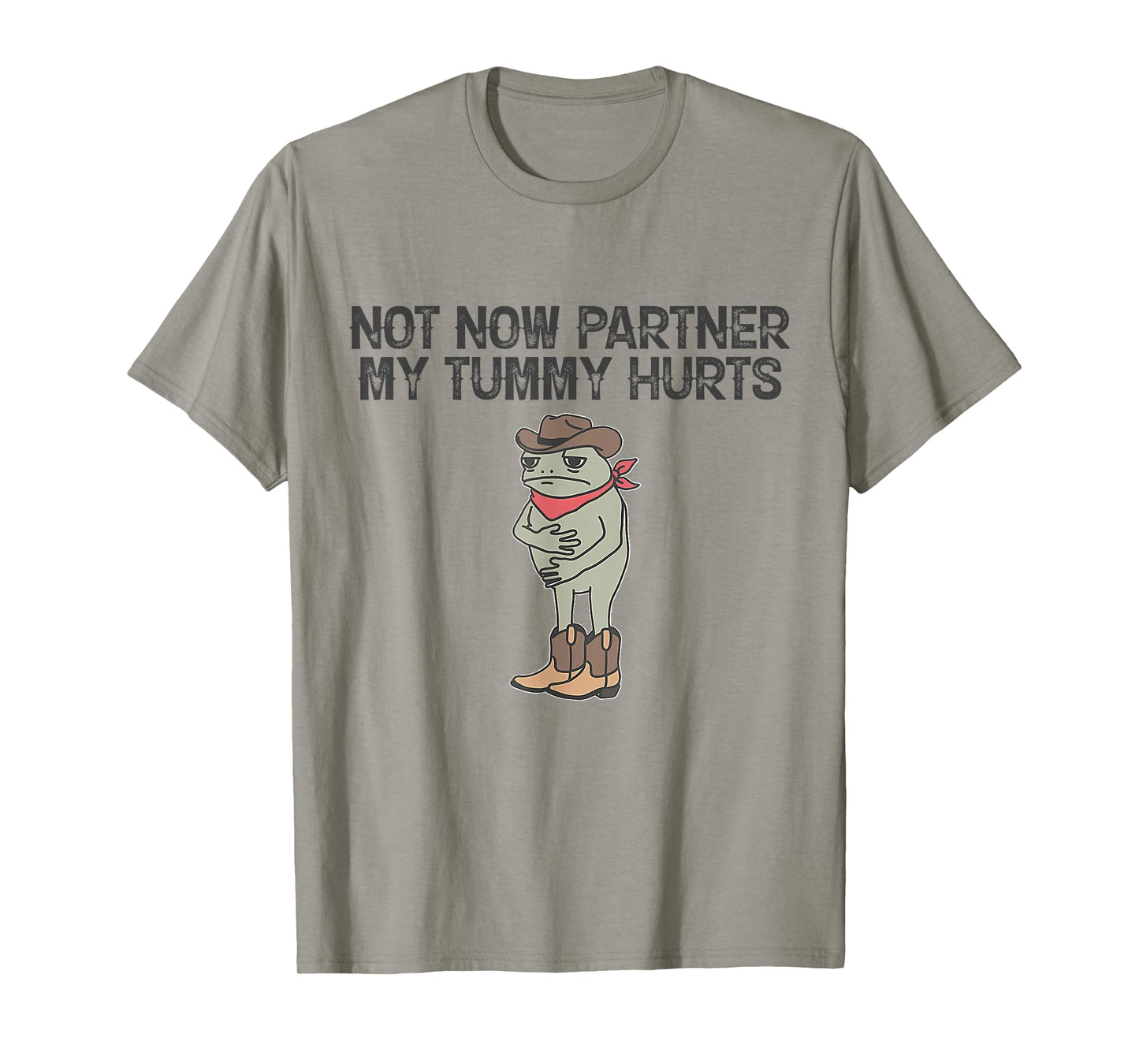 Not Now Partner My Tummy Hurts Funny Quote T-Shirt