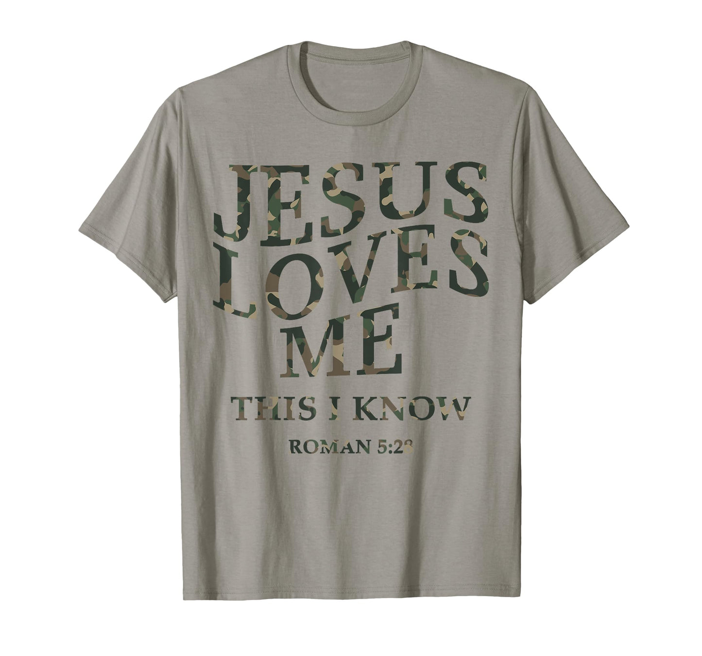 Camo Jesus Loves Me You Christian Youth Men God Son Brother T-Shirt
