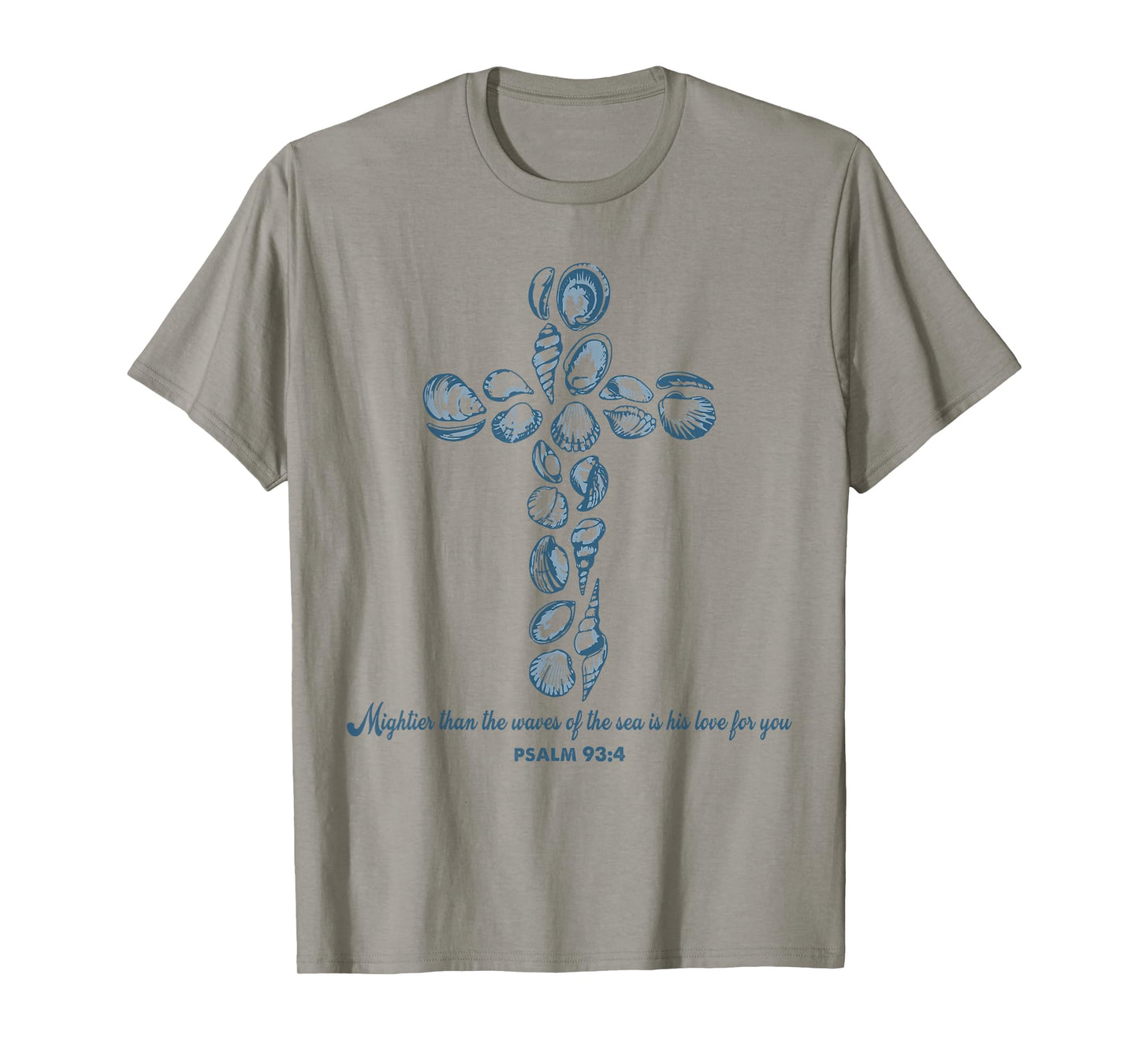 Christian Seashell Style Beach Vacation Faith Cross Women T-Shirt