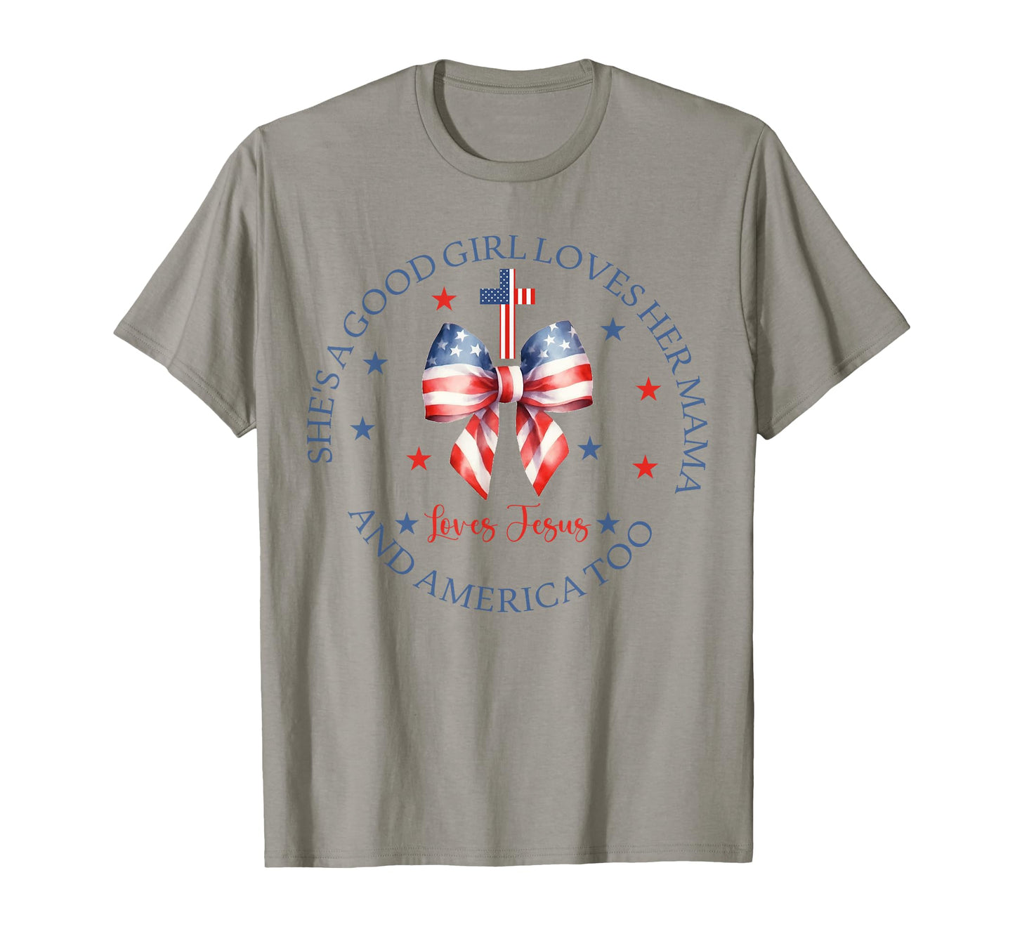 She's A Good Girl Loves Her Mama Jesus And America Too Retro T-Shirt