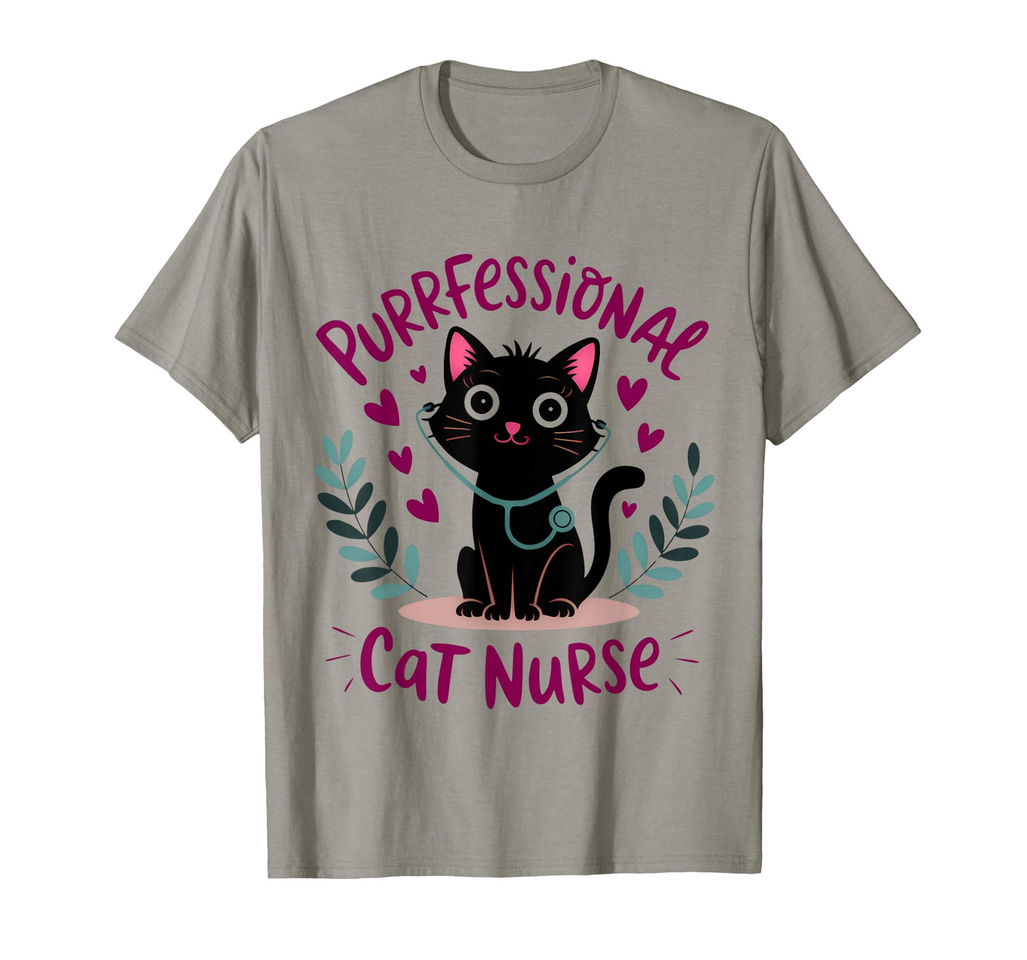 Purrfessional Cat Nurse for International Cat Day T-Shirt