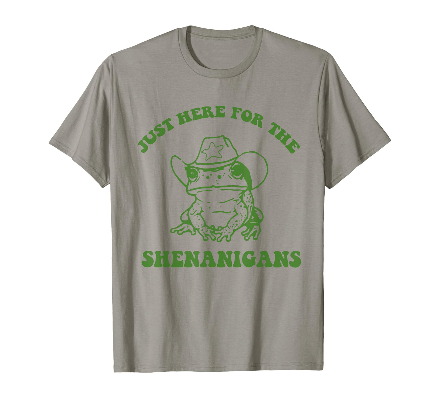 Just Here for the Shenanigans Funny Frog St Patrick Day T-Shirt